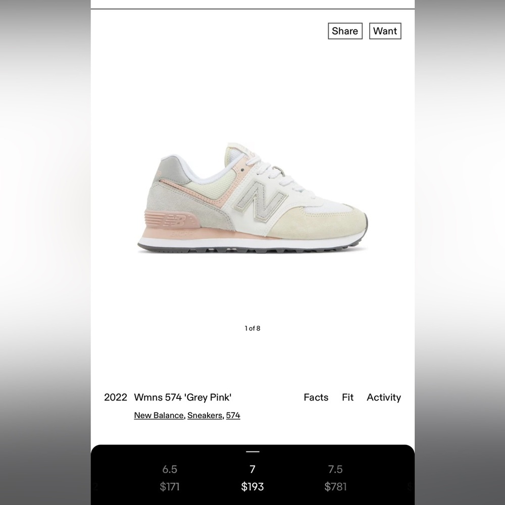 New Balance 574
Beige White Pink Sand